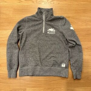 Roots Heather Gray Quarter-Zip Sweatshirt